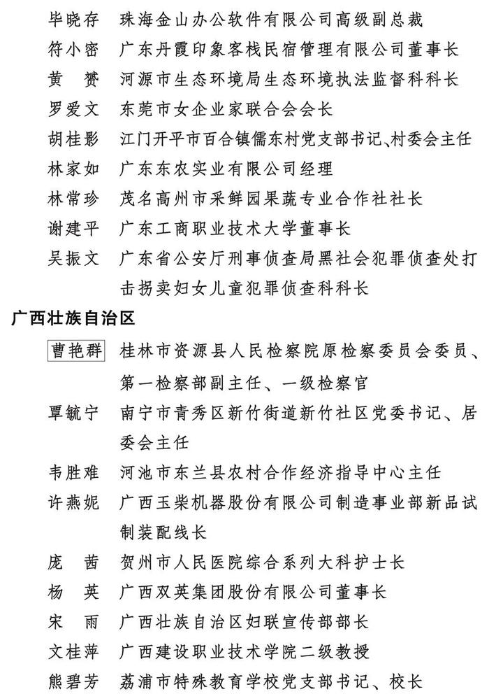 重磅！2023年度全国三八红旗手标兵、全国三八红旗手、全国三八红旗集体全名单来了！