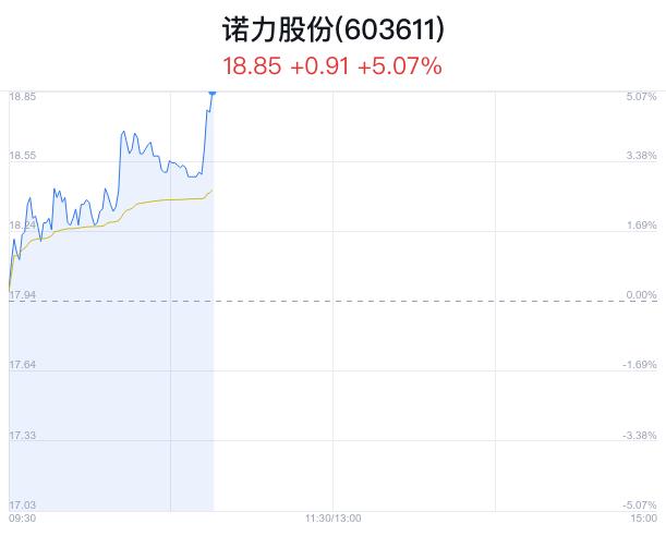 诺力股份盘中大涨5.07% 股价创1月新高