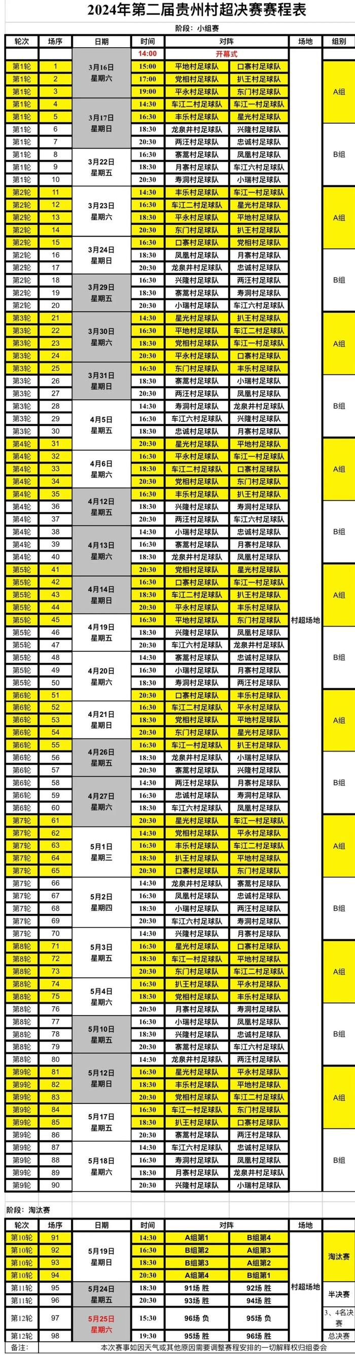 火爆来袭！3月16日，决赛正式开赛！赛程表出炉→