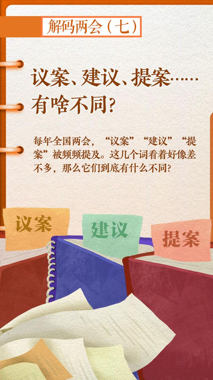 议案、建议、提案……有啥不同？