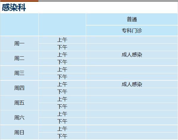 上海新华医院2024年3月份门诊一览表