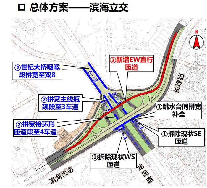 原创组图丨海口滨海立交改造工程项目所有钢箱梁主梁已架设完成