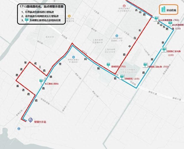 明起，崇明这条公交线路调整走向和站点