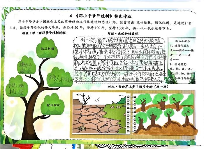 沣东九小开展植树节跨学科思政主题实践活动