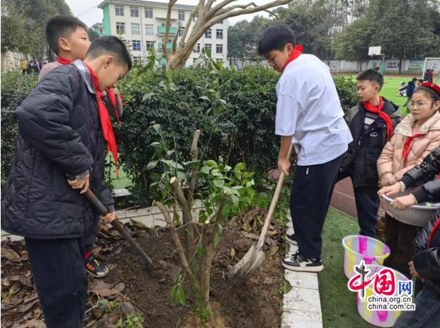 “植”一抹绿色，溢一片春光 邛崃各学校多举措开展植树节活动