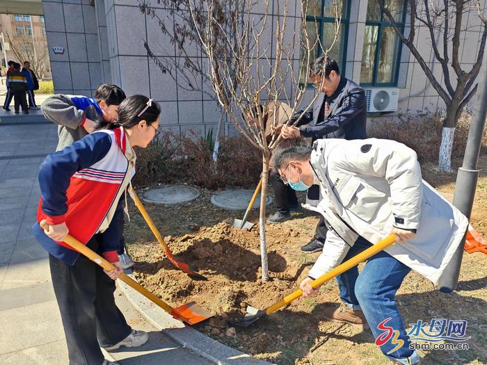 ​港中德育丨“植此青绿”烟台港城中学植树节主题实践活动