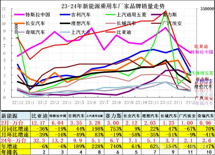 崔东树：2月新能源乘用车仅有五菱环比正增长 总体市场表现一般