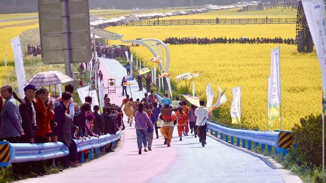 图集丨重现百年民俗 人们笑称四川芦山“油菜花开，七米多高”