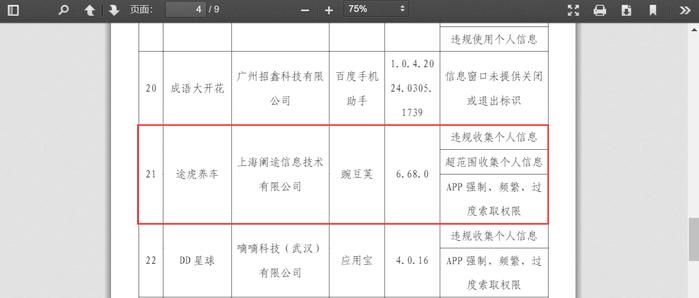 违规、超范围收集个人信息，途虎养车APP遭工信部通报