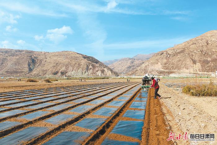 【图片新闻】岷县十里镇农民正在进行春耕作业