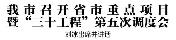 焦作市召开省市重点项目暨 “三十工程”第五次调度会 刘冰出席并讲话