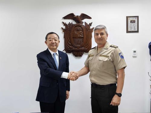 驻瓜亚基尔总领事高振廷会见厄瓜多尔国家警察马纳比省分区司令蒙塔尔沃