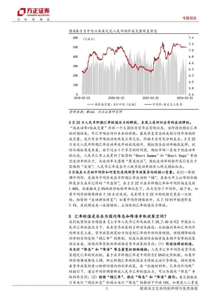 【方正宏观】人民币汇率贬值是否预示“降息”？——兼汇率“六问六答”