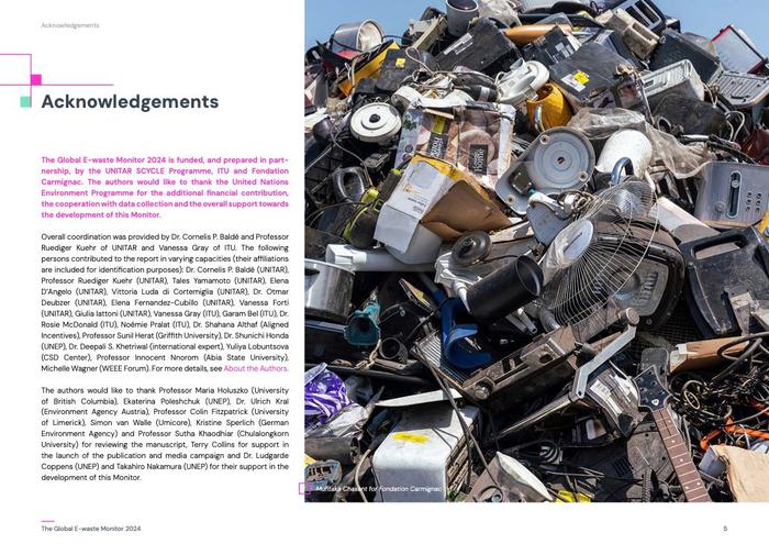 UNitar&IUT：2024年全球电子废弃物监测报告