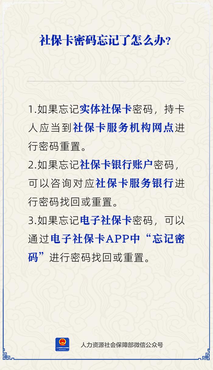 【人社日课·说卡】3月28日 忘记社保卡的密码了，该如何处理？