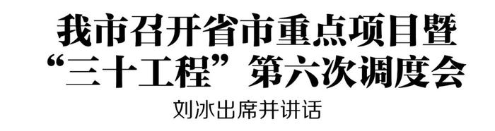 焦作市召开省市重点项目暨“三十工程”第六次调度会 刘冰出席并讲话