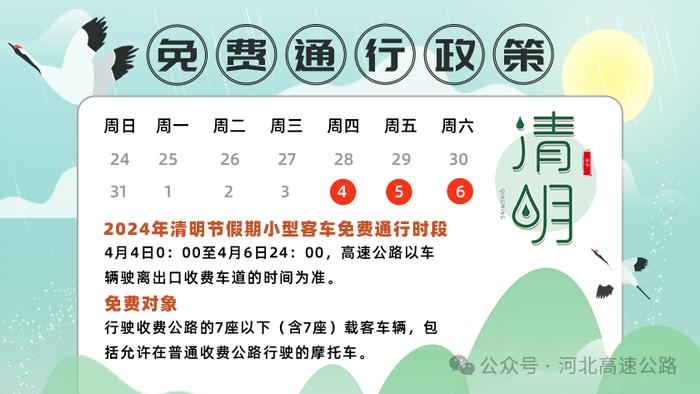 清明假期最新天气预报！高速免费通行！