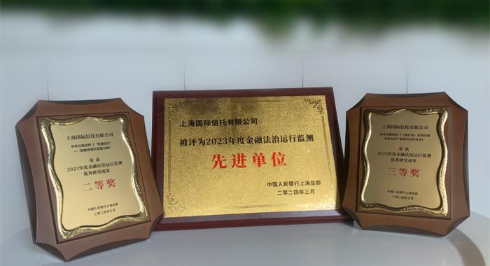 喜报丨上海国际信托继续荣获金融法治运行监测多项荣誉
