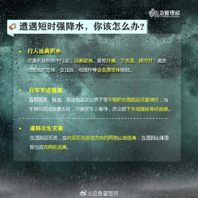 暴雨天气出行应注意哪些？这份安全提示请收好！