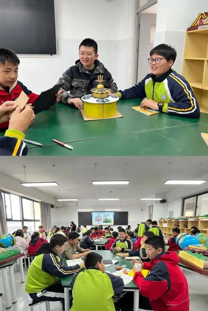 西航二中教育集团汉都新苑中学校区开展传统特色民居手工制作的实践活动