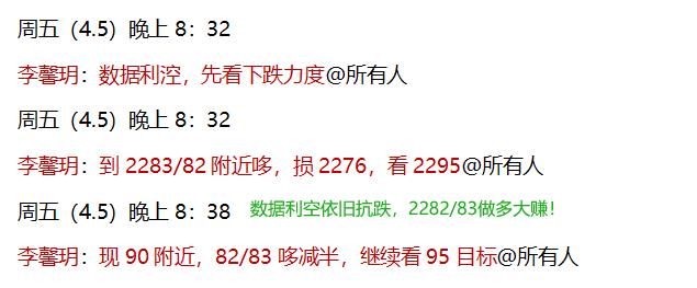 李馨玥：4.8黄金早盘2308多单完美止盈2330，日内跟随趋势狠狠拿利！