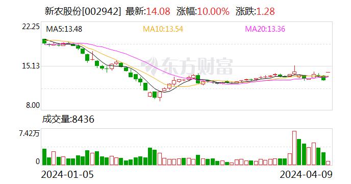 多只一季报预增股大涨 新农股份一字涨停