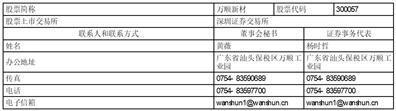 证券代码：300057    证券简称：万顺新材    公告编号：2024-017