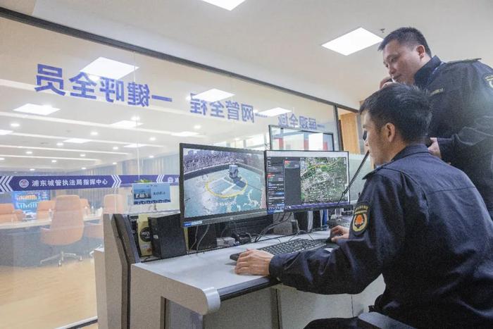 浦东城管开启无人机监管模式，可及时发现夜间无证施工等违法行为