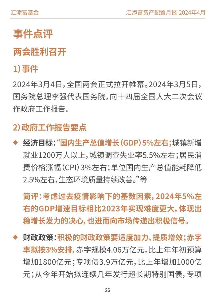 汇添富基金资产配置月报 | 2024年4月：业绩披露期，市场或回归基本面定价逻辑