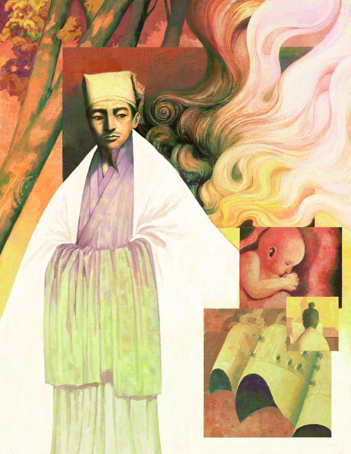 荀子十分重视“学”与“礼”,却在传统儒家的道统里持续被排斥、冷落。(张雅云/绘)