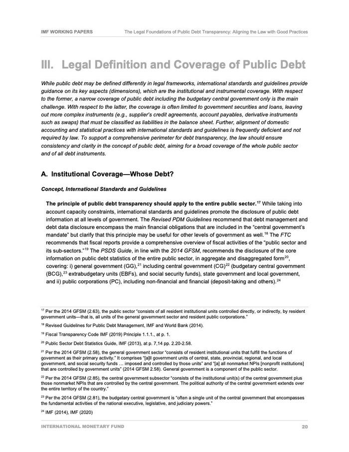 公共债务透明度的法律基础：使法律与良好做法保持一致