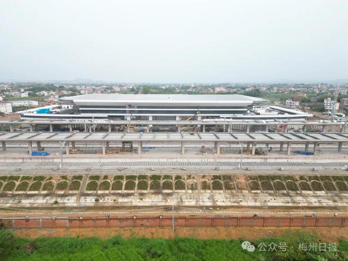 兴宁南站和五华站预计6月完工！梅龙高铁新设站房建设进入快速施工期