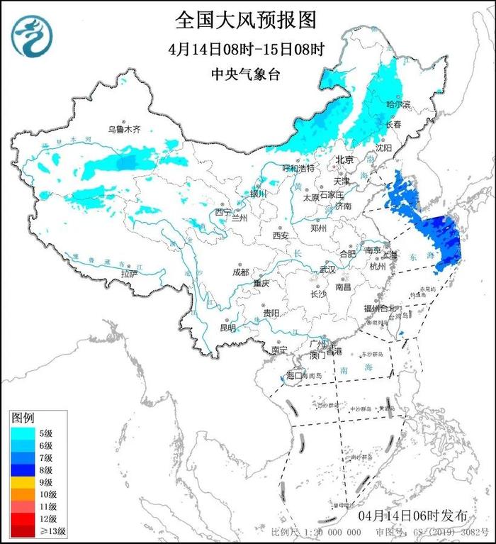 未来三天国内天气预报（4月14日）