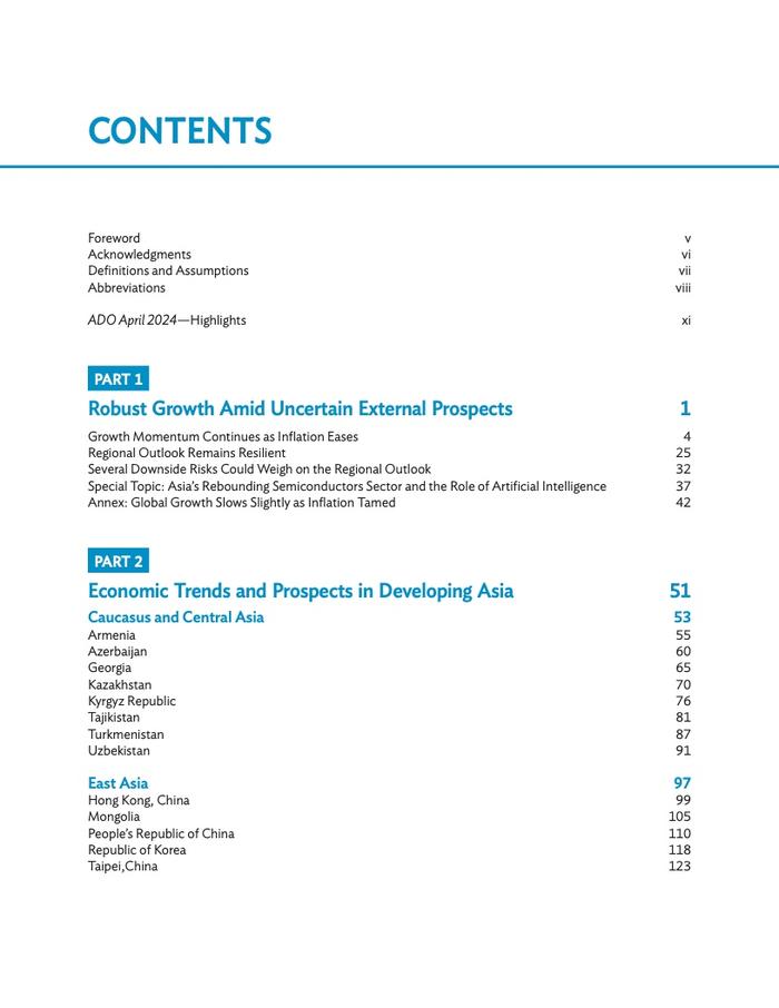 ADB：2024年亚洲发展展望（四月版）报告