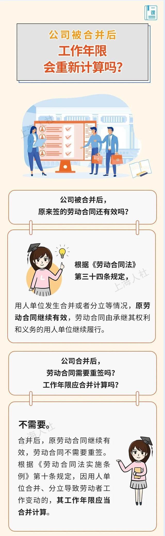 公司被合并后，工作年限会重新计算吗？