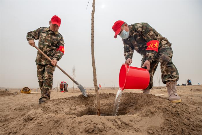 勠力同心 治沙逐绿 科尔沁沙地歼灭战兴安盟科右中旗“南三苏木”治理区开展防沙治沙工程建设