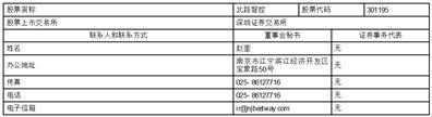 证券代码：301195    证券简称：北路智控    公告编号：2024-11