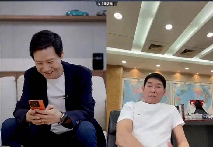 ▲雷军连线长城汽车董事长魏建军。图 / 截图