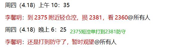 李馨玥：4.19黄金冲高回落避险情绪渐退，日内重回区间高空低多！