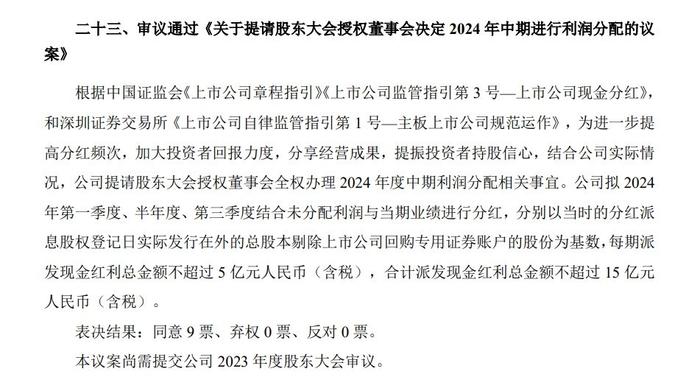 A股首家！这家上市公司拟提升分红频次，一年发四次“红包”