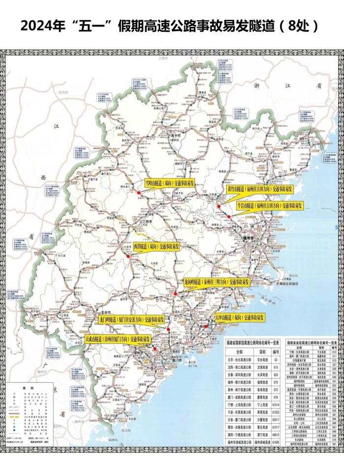 2024年五一假期福建省高速公路交通安全出行提示