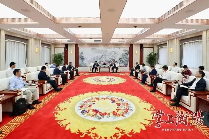 刘越高朱健会见中国宝原投资有限公司党委副书记、总经理王锁会一行