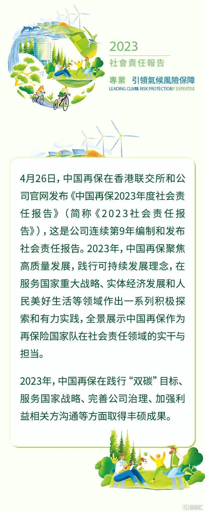 中国再保险(01508.HK)发布2023社会责任报告