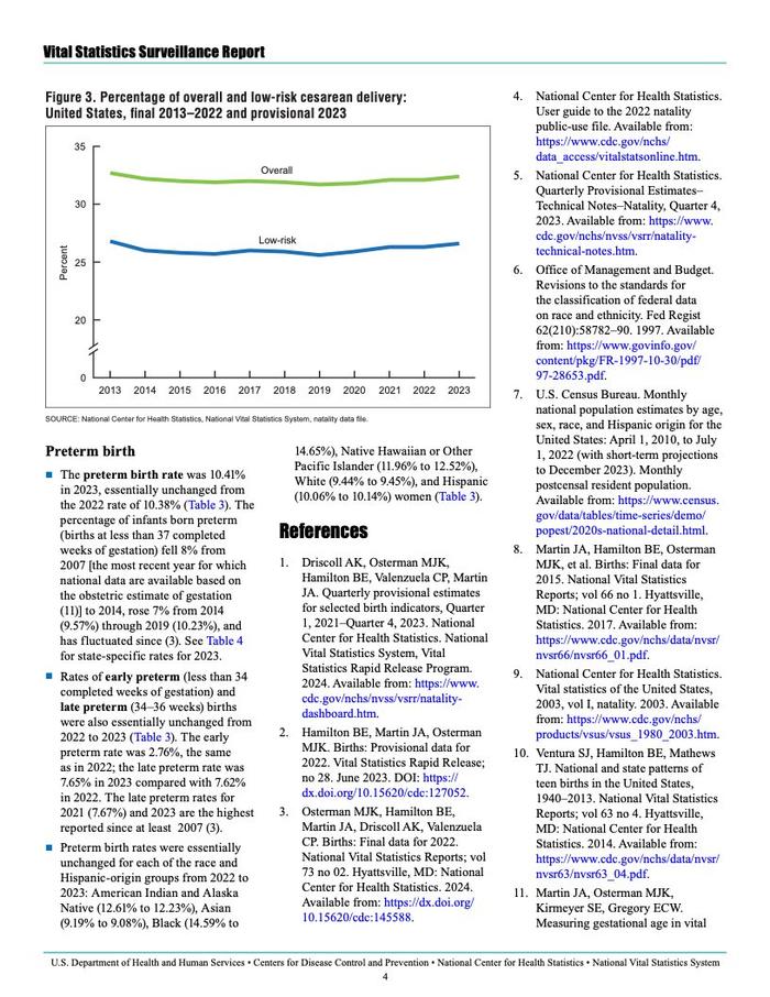 CDC：2023年美国出生率统计报告