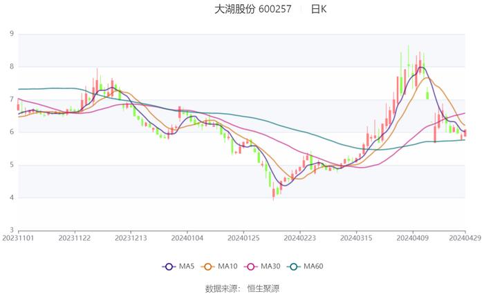 大湖股份：2024年第一季度亏损791.05万元