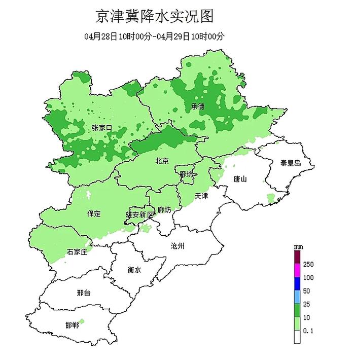 河北午后降水结束，明早气温将降至谷底