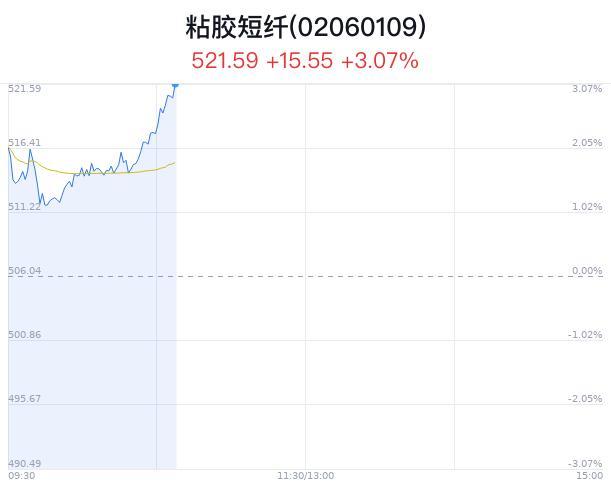 粘胶短纤概念盘中拉升，新乡化纤涨6.95%