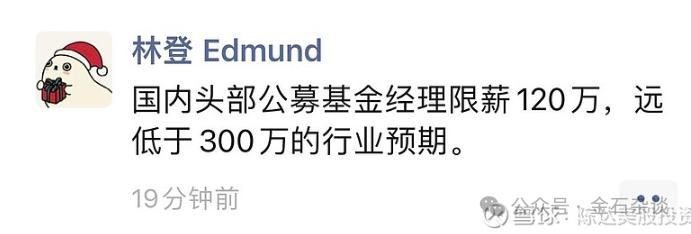 年终奖也腰斩？有公募被爆年薪上限只有119万了...