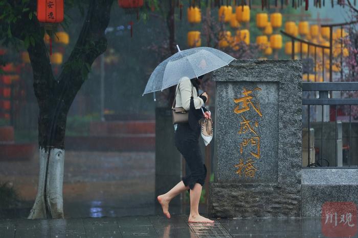 C视频丨雨中即景：成都开启“夏雨”模式 出门别忘记备把伞