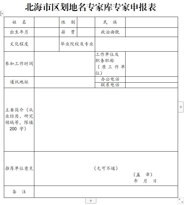 不限年龄、性别、职业，北海征集市区划地名专家库